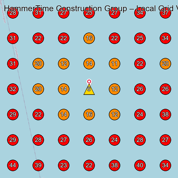 HammerTime Construction Group GeoGrid visibility map for Kitchen Remodeler in None